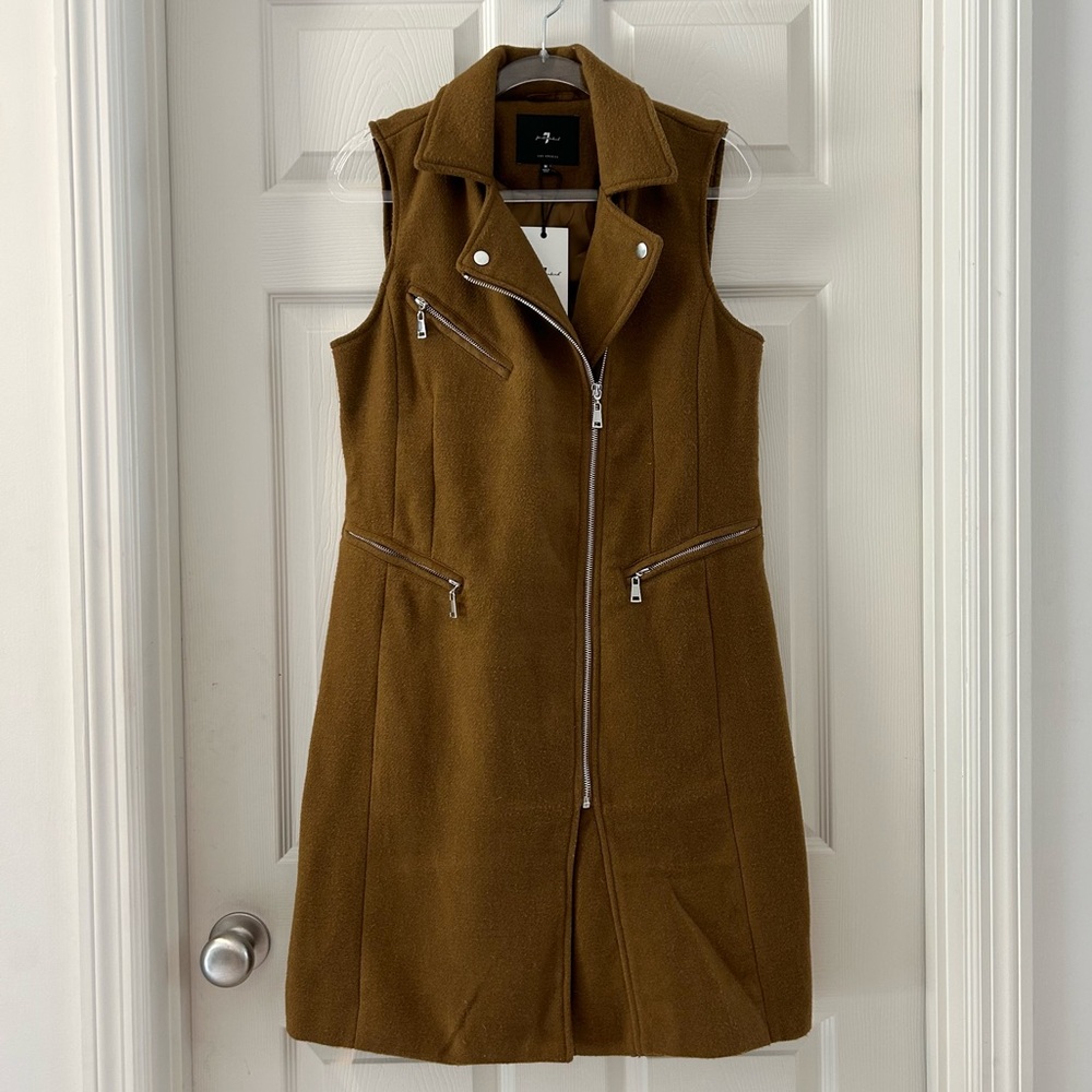 7 For All Mankind Moto Long Asymmetrical Vest
